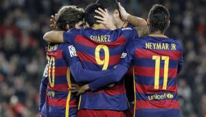 De los 180 goles marcador por Barcelona en este 2015, 137 han sido del tridente Neymar, Messi y Suárez. Foto EFE