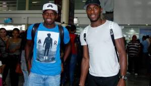 Boniek García y Maynor Figueroa llegaron este domingo a Honduras procedentes de Estados Unidos.