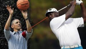 Michael Jordan dijo que podría jugar todo un día golf con Barak Obama porque es una 'mier..'. Fotos AFP