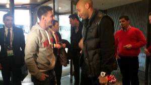 Messi se encontró con Thierry Henry en Zurich, Suiza.