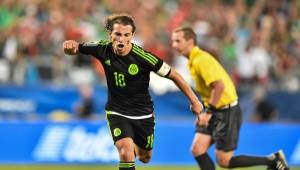 Mexico's Andres Guardado celebrates scoring Trinidad and Tobago during a CONCACAF Gold Cup Group C match in Charlotte, North Carolina, on July 15, 2015. AFP PHOTO/NICHOLAS KAMM (Photo credit should read NICHOLAS KAMM/AFP/Getty Images)