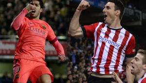 Luis Suárez y Aduriz anotaron hoy para el Barcelona y Athletic en sus respectivos juegos.