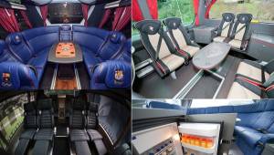 Estos son por dentro algunos de los autobuses más cómodos de los clubes de Europa.