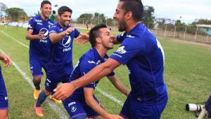 Lucas Gómez se encargó de abrir la ruta del triunfo para Motagua en el Rubén Guifarro de Catacamas. Foto Ronald Aceituno