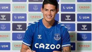 James Rodríguez es el fichaje estelar del Everton de la Premier League de Inglaterra.