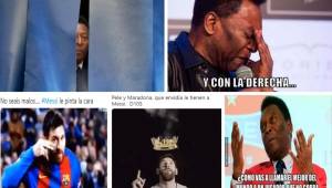 Las polémicas declaraciones de Pelé sobre Lionel Messi siguen generando eco. El brasileño dijo hace algunos meses que 'Sólo le pega con una pierna, tiene un regate y no cabecea bien'. La 'Pulga' metió un golazo con la derecha el domingo contra el Leganés y los memes no le perdonaron.