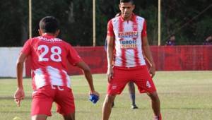 Juan Pablo Montes durante uno de sus entrenamientos con el Vida.