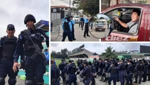 La Policía Nacional llegó cuatro horas antes al estadio Yankel Rosenthal de San Pedro Sula para dar la mayor seguridad al partido que cierra el Apetura 2020 entre Marathón y Olimpia.