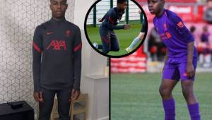 Keyrol Figueroa no supera los 15 años y se forma en las inferiores del Liverpool de Inglaterra.