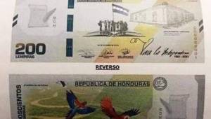 Así es el nuevo billete de 200 lempiras que emitirá el Banco Central de Honduras desde septiembre en conmemoración al Bicentenario de la patria.