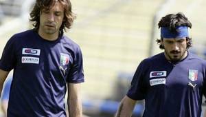 Gattuso y Pirlo coincidieron en el Milan y la Selección de Italia.