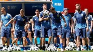Los jugadores de Suecia se están preparando para dar el batacazo a los mexicanos. Foto AFP
