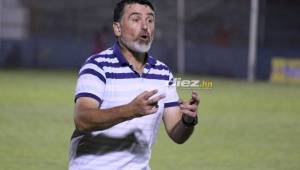 El técnico uruguayo expresó su satisfacción por la valiosa victoria sobre Motagua en la jornada 15 del Apertura 2019. Foto: Samuel Zelaya.