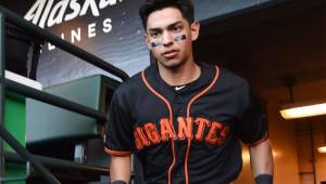 Mauricio Dubón tuvo un tremendo partido en ofensiva, pero no ajustó para evitar la derrota de la franquicia de San Francisco. FOTO: GIANTS.