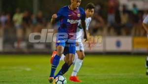 Choco Lozano debutó y jugó 45 minutos este martes contra L'escala. Crédito: Victor Salgado - FCB.