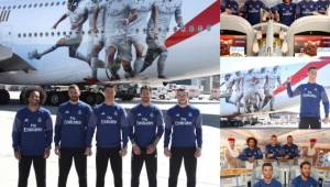 El Real Madrid presentó este jueves el nuevo avión que utilizará para realizar sus viajes. El A380 de Emirates, es la nueva adquisición del equipo merengue. ¡Una belleza!