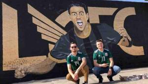 El mural de Carlos Vela realizado por artistas mexicanos radicados en los Estados Unidos.