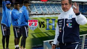 El entrenador de Honduras, Jorge Luis Pinto, mandará contra Estados Unidos un equipo agresivo en ataque con Elis, Quioto y Najar. Foto DIEZ