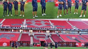 La Selección de Honduras apenas caminó por la bella cancha del BMO Field de Toronto. El técnico Fabián Coito no quiso arriesgar poniendo su once a entrenar porque había muchos riesgos de poder ser espiados.