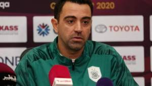 Xavi durante la conferencia de prensa antes de disputar la Copa de Catar con el Al-Sadd.