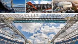 Real Madrid ha mostrado nuevas fotos de las obras del Santiago Bernabéu. El techo retráctil ya funciona y hay fecha para la reapertura.