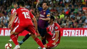 Lionel Messi anotó uno de los goles del Barcelona pero no pudo ganarle al Girona.