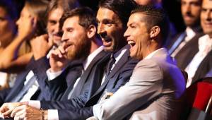 Messi, Buffon y Cristiano la pasaron a lo grande en la ceremonia de la Champions.
