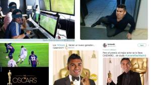 ¡Llegaron los memes! En está ocasión liquidan a Carlos Casemiro del Real Madrid por su clavado ante el Levante y le regalan un premio Oscar.