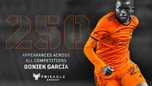 250 partidos jugados de Boniek García con Houston Dynamo