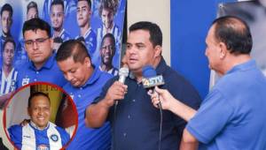 El presidente de Victoria Javier Cruz durante una de sus presentaciones en el inicio del torneo. Foto: Cortesía