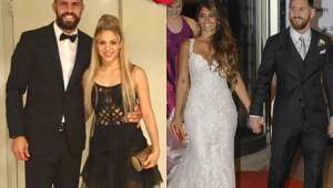 Piqué y Shakira era la pareja más esperado en la boda de Messi y Antonella Roccuzzo.