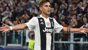 Dybala celebrando uno de sus goles con la camiseta de la Juventus