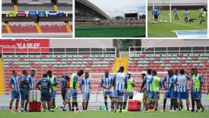 La Selección de Honduras reconoció la cancha del estadio Nacional de San José donde este sábado enfrentará a Costa Rica. Estas son las imágenes curiosas que dejó el entreno catracho. Fotos Robert Vindas Alvarado