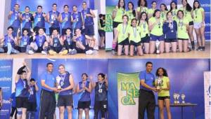 Unitec fué el escenario que vió coronarse campeón a Sc San José y Imdepor en el torneo de Voleibol.