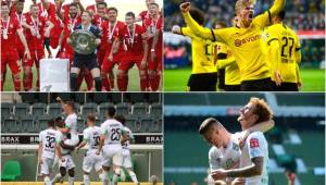Bayern Múnich se coronó campeón, el Dortmund terminó como segundo y el Mönchengladbach se quedó con el último boleto para jugar la Champions.