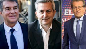 Joan Laporta, Víctor Font y Toni Freixa son los tres candidatos a la presidencia del Barcelona.