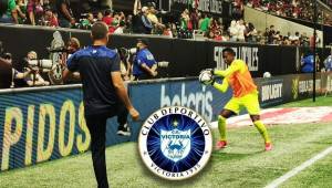 El portero Alex Güity cuando se preparaba para hacer su debut con la Selección Nacional adulta en el amistoso frente a México en Atlanta, Georgia. Fotos cortesía