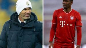 Zidane evita hablar sobre un eventual fichaje de David Alaba, jugador del Bayern Munich.