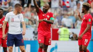 Baloy cuando celebraba su gol en el mundial de rusia 2018.