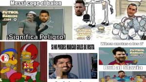 Las burlas hacen pedazos al argentino tras anotarle al 'todopoderoso' Slavia Praga en la Champions League. Luis Suárez también es objeto de memes.
