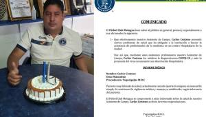 El utilero del Motagua, Carlos Centeno, ha sido internado al presentar síntomas graves de coronavirus tras contagiarse junto a sus compañeros.