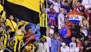 Las barras de Olimpia y Real España tuvieron un comportamiento ejemplar el miércoles pese a los temores de un enfrentamiento antes, durante o después del juego.