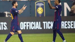 Messi y Neymar en el último partido que jugaron juntos ante el Real Madrid en Miami.