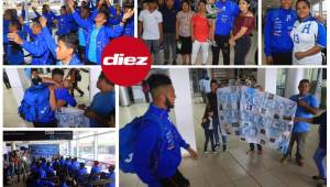 La Selección Sub-20 de Honduras aterrizó en horas de la tarde a Tegucigalpa procedente de Bradenton, Florida donde consiguió el pase al Mundial que se disputará en Polonia. Fotos DIEZ