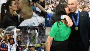 Lo más destacado fue el tremendo beso de Pilar Rubio a Sergio Ramos. Zidane también se llevó todo el cariño de su mujer e hijos.