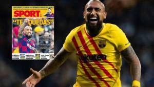 Arturo Vidal seguirá siendo jugador del FC Barcelona, según confirma Diario Sport en su portada.