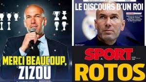 Te presentamos las principales portadas de Inglaterra, Francia y España sobre la renuncia del entrenador Zinedine Zidane del Real Madrid.