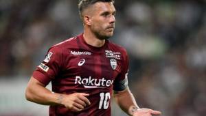 Lukas Podolski, de 34 años, jugó los últimos tres años con el Vissel Kobe de Japón.