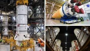 La NASA comenzó a ensamblar el 'megacohete' para volver a la luna y que será llevado por una mujer. Las fotos de la obra maestra que están creando.