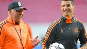 Ancelotti dirigió a Cristiano Ronaldo en el Real Madrid de España.